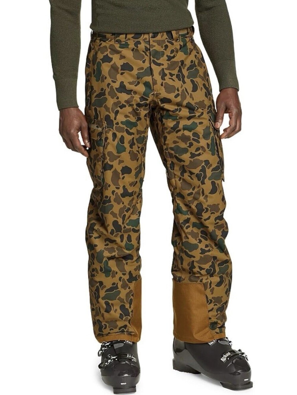 Eddie Bauer Powder Search 2.0 Insulated Snow Ski Pants Camo XXL Antique Bronze